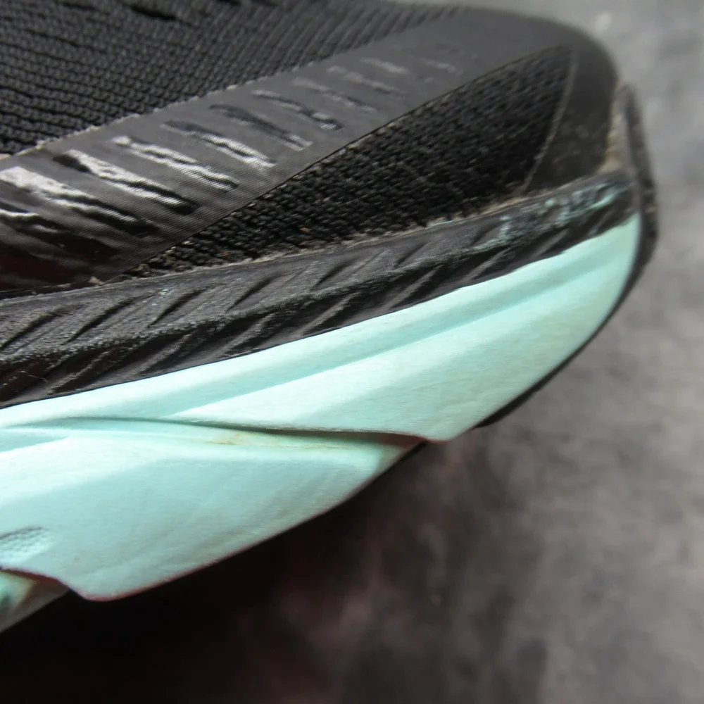Hoka Clifton 6  Shoes Women 9.5 Black Aqua Low Sneaker‎ Lightweight Chunky Run